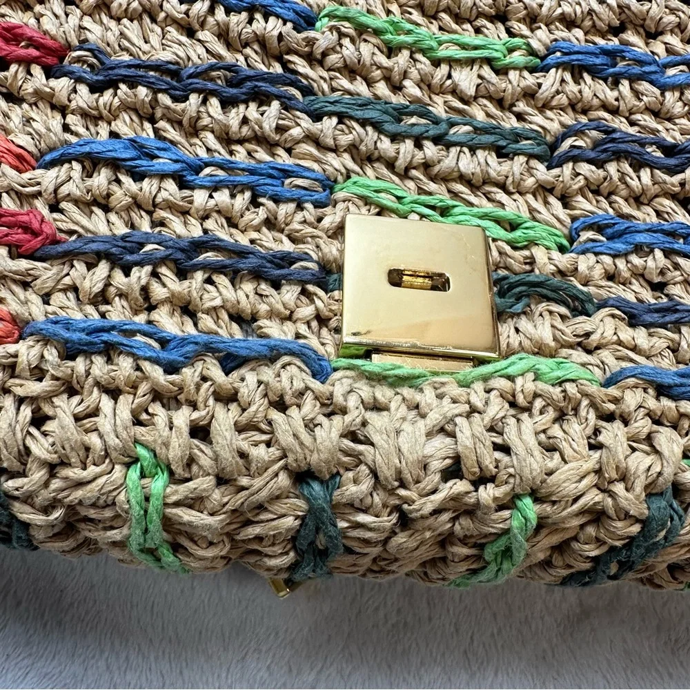 Caroline Herrera Raffia Bimba crossbody handbag - Picture 9 of 10